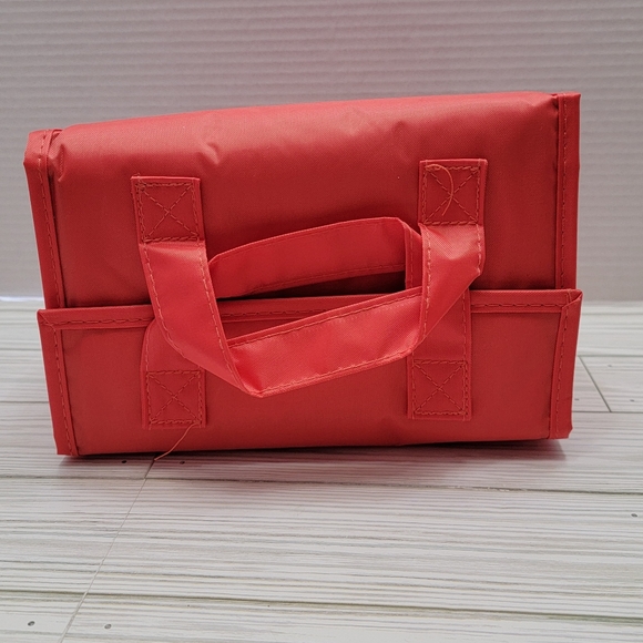 JM New York Red Roll Up Toiletry Cosmetic Bag W/Detachable Bags - Picture 6 of 13